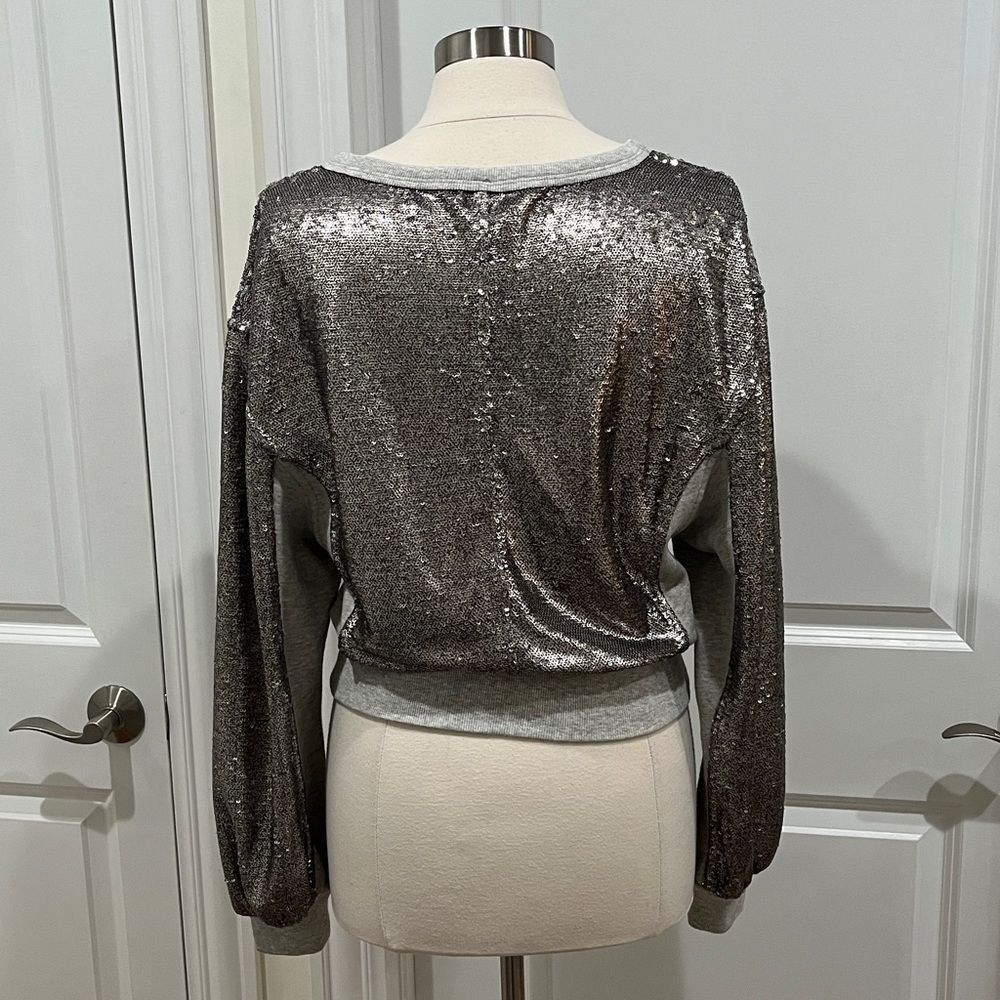 Free People Rise & Shine Sequin‎ Sweatshirt Size Small - Picture 7 of 15